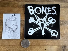 Bones Skateboard Wheels Black square Vato Rat sticker Skateboard Powell Swiss