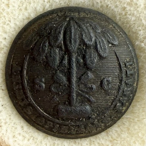 CIVIL WAR ERA CONFEDERATE SOUTH CAROLINA SEAL BUTTON ALBERTS#SC-15-A  MANCHESTER