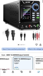 KUAIQU 800V 1A High Voltage Programmable DC Power  Supply Adjustable  Bench