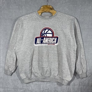 Vintage 1998 NIKE Made In USA Gray WBCA All American Game Sweatshirt Adult XL