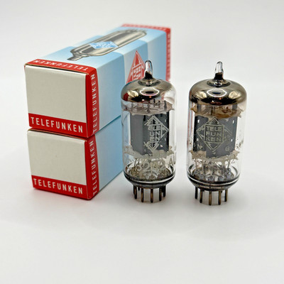 Telefunken ECC82 12AU7 6189 long smooth plate, Berlin factory, diamond bottom