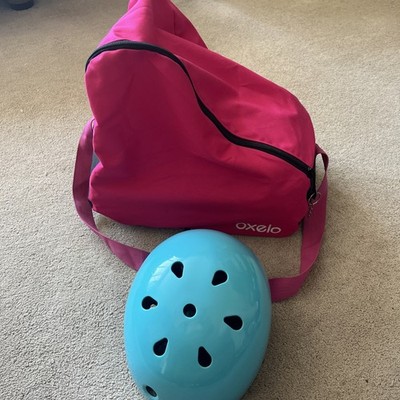 Oxelo Play 5 türkis Skating/Skateboardhelm 55-58cm mit rosa Tasche - sehr guter Zustand