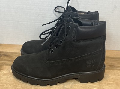 Timberland Youth Size 13.5 Boys Waterproof Black Nubuck Boots 10710 5056 New