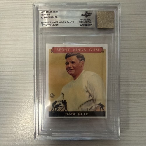 Jersey Fusion 1933 Sports kings reprint #2 Babe Ruth + Worn pants