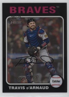 2024 Topps Heritage High Number Chrome Black Border 58/75 Travis d'Arnaud 1c7f