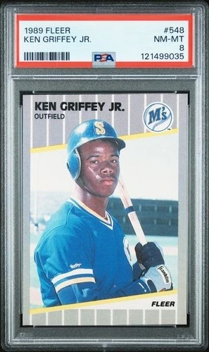 1989 Fleer #548 Ken Griffey Jr. Rookie PSA 8 NM-MT