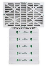 NEW Glasfloss ZL 12X24X4 Case of 6 Pleated HVAC Air Filters Made in USA MERV 8