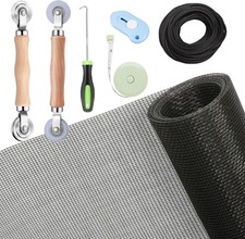 Window Screen Repair Kit - 48"x118" Fiberglass Mesh with Tools for Replacement