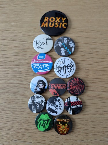 Vintage Early 1980s Pin Button Badges Punk New Wave Alterna