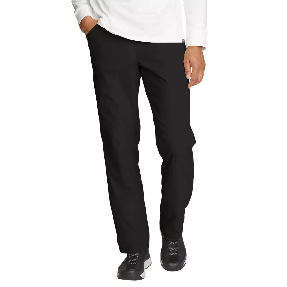Eddie Bauer Men's Lightweight Rainier Tech Pant, Black, 38x29