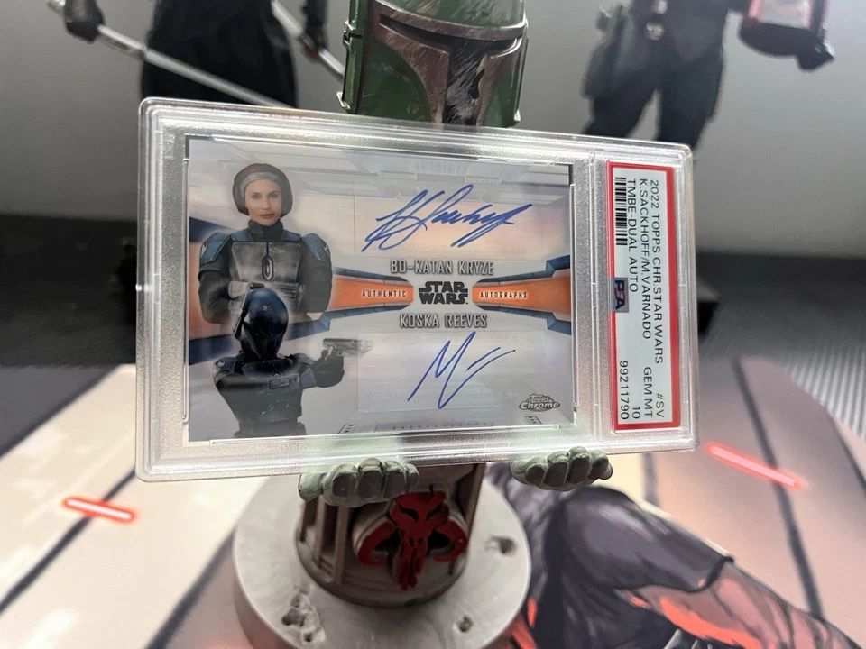 Star Wars 2022 Topps Chrome Bo-Katan & Koska Reeves /25 Psa 10 Dual Auto ! 🌌 - Image 3 of 4