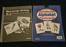 Abeka K4 Manuscript Lesson Plans Plus Manuscript 31 Flash Cards Like New