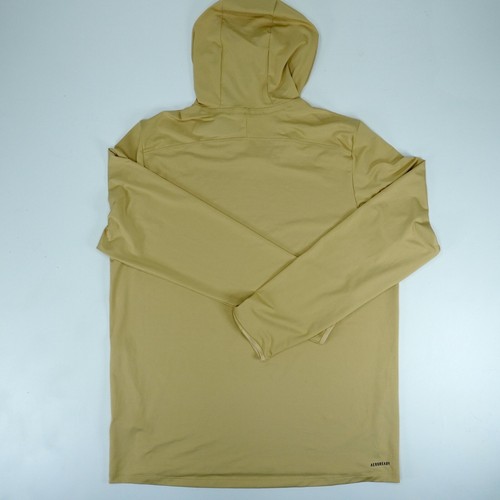 Adidas Under The Lights Hooded Training Shirt L/S Mens L Gold Performance - Picture 2 of 9