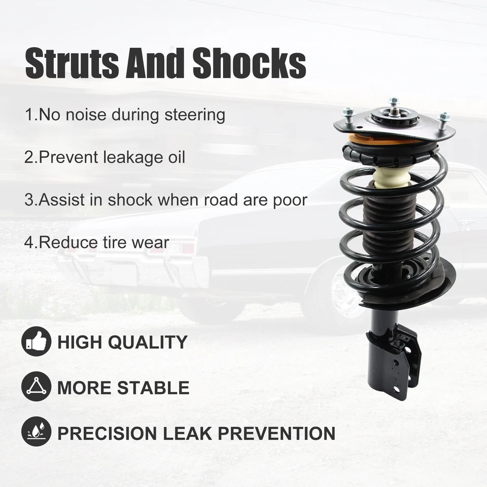 2件装前支柱带线圈弹簧适用于雪佛兰Impala Monte Carlo别克富豪魅力 — 第 3/4 张图片