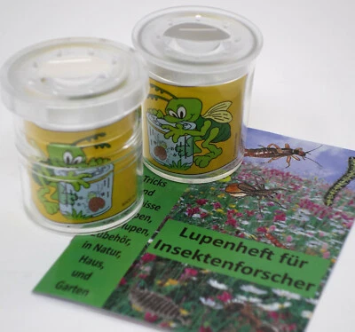 EDU-Toys 2 Stück Becherlupen 5fach Vergrößerung mit Lupenheft