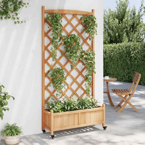 Pflanzkübel mit Spalier Blumenkasten Blumenkübel Holzpflanzgefäß Rankgitter - Bild 66 von 70