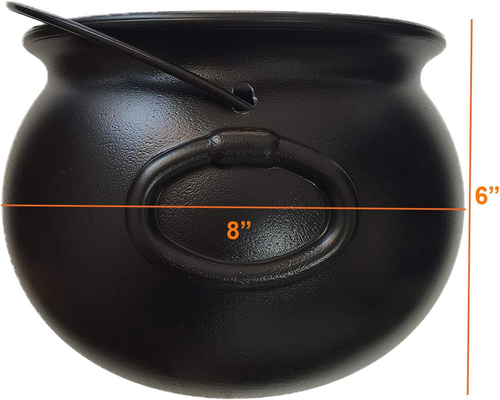 8" Black Cauldron Bucket – Halloween Candy Bowl, Trick or Treat, St. Patrick'... - Picture 6 of 12