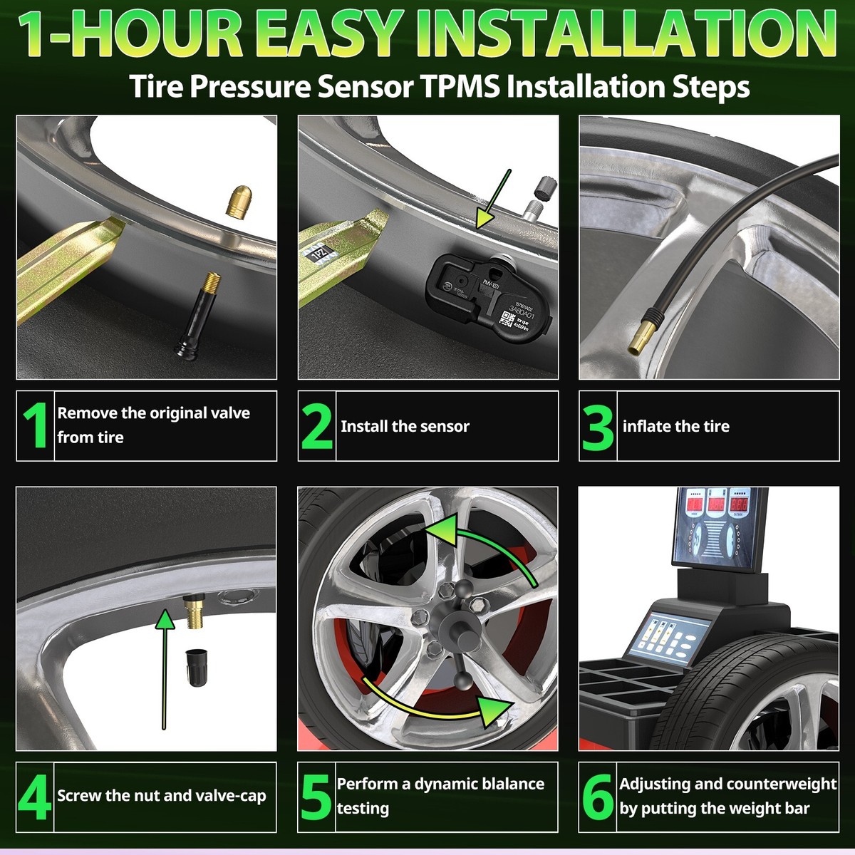 For Dodge 2005-2014 4X DENSO Auto Parts Tire Pressure Monitoring System