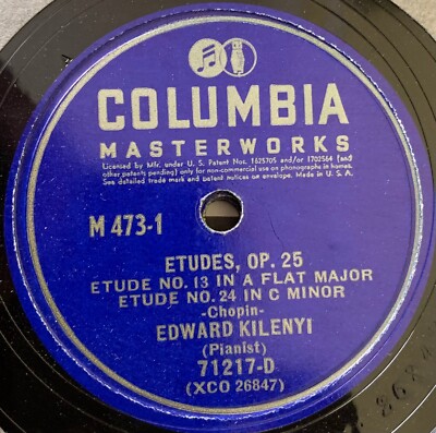 EDWARD KILENYI  CHOPIN ETUDES MASTERWORKS 3 RECORD BOX SET  COLUMBIA SETM473  EX
