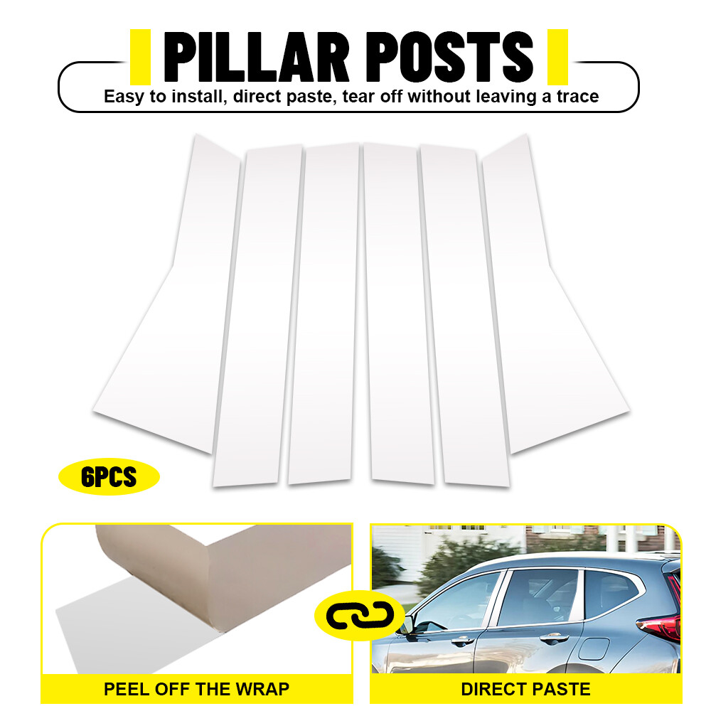 6PCS Anti-Scratch Chrome Pillar Posts Door Window Cover For 2017-2022 Honda CRV