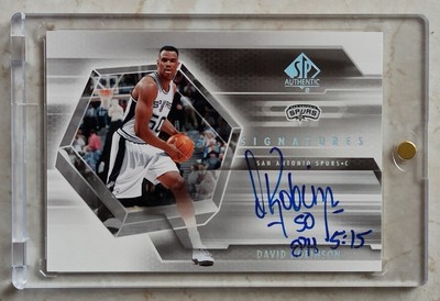 SP AUTHENTIC 2004-05 SP SIGNATURES DAVID ROBINSON AUTO INSCRIPTION EPH 5:15