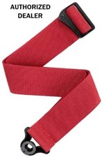 D'Addario Red Auto Lock Guitar Strap PolyPropylene PWSAL401
