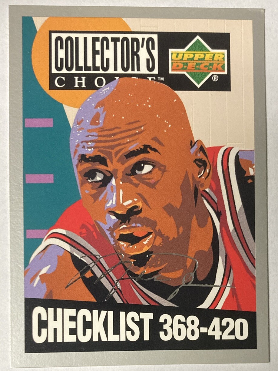 Michael Jordan 1994 Collector's Choice Silver Signature Checklist #420 (688)