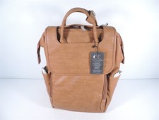 Citi Collective Explorer Diaper Baby Bag Backpack Tan Faux Leather New NWT
