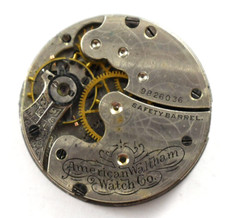 Vintage Waltham Seaside 0s 7J Hunting Pocket Watch Movement lot.fa