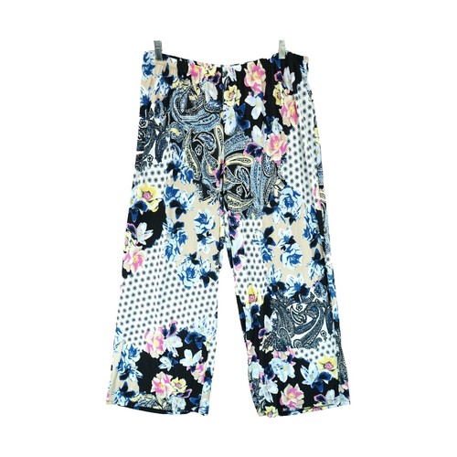 Pantalon Velours Brodé Melissa Paige Taille XL - Style Indien/Pakistanais, Noir, Pour Femme Petite