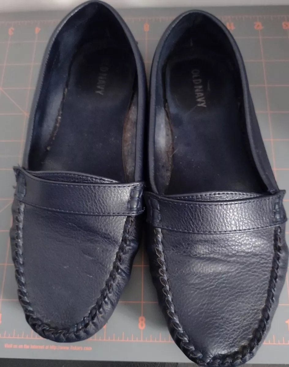 Womens navy driving shoes discount