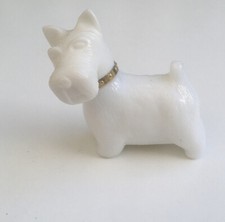 Vintage Avon White Scottie Dog Unforgettable  Cologne Bottle. Empty.