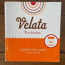 Velata Fun Fondue Warmer Clementine Curve Red By Scentsy 2012 Open Box