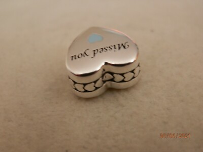BN GENUINE PANDORA MISSED YOU HEART CHARM-792015C00_E049 | eBay