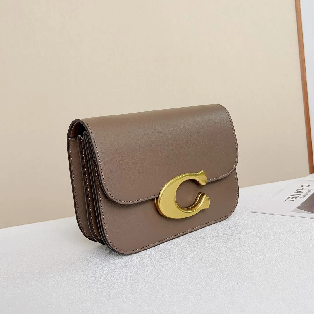 Borsa a tracolla Coach Idol catena borsa a tracolla marrone scuro CM557 outlet nuova