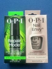 OPI Repair Mode Bond Building Serum + Nail Envy Bubble Bath Strengthener Combo