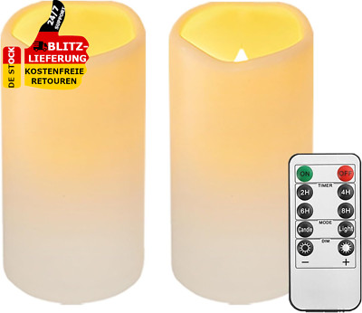  2PACK LED Kerzen Timer Flammenlose Batteriebetriebene Säulenkerze Teelichter