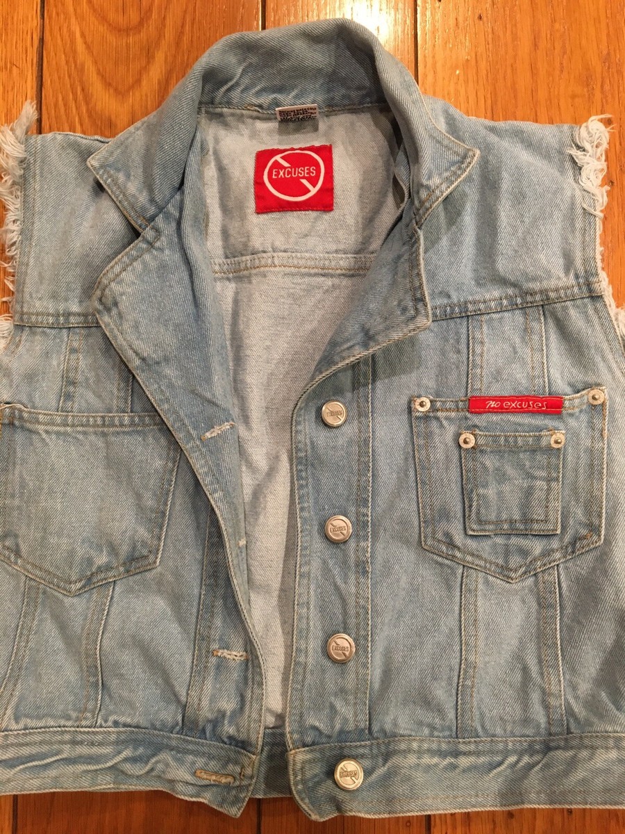 【oan】Jackie Vintage Washing Vest Vintage No Excuses Light Wash Sleeveless Jean Vest Girls