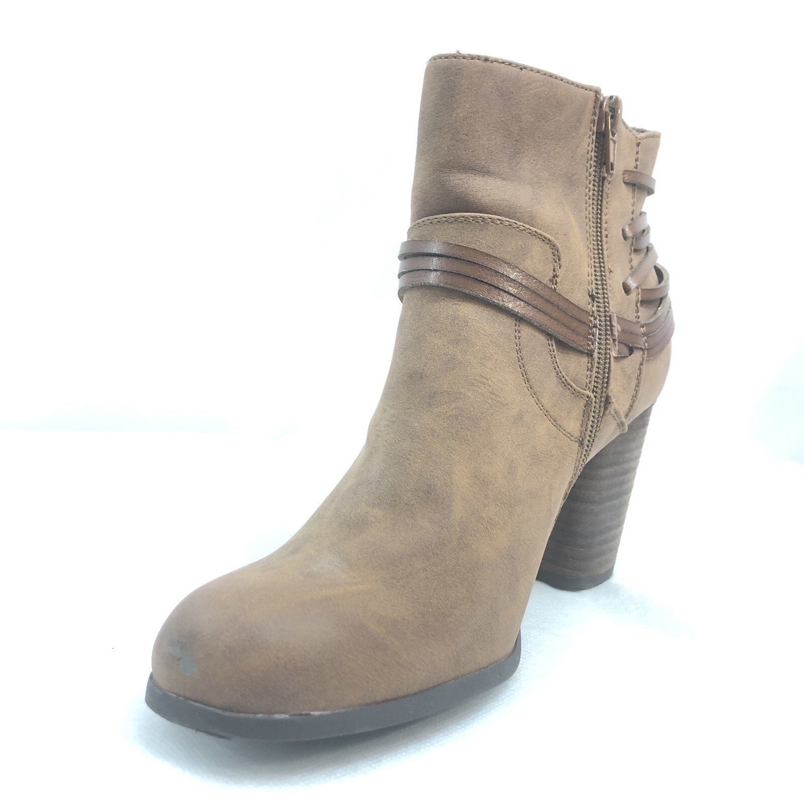 MADDEN GIRL DENICE COGNAC ANKLE BOOTIES WOMENS BOOTS … Gem