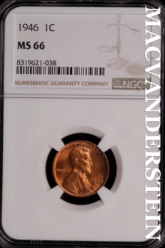 1946 Lincoln Wheat Cent-NGC MS 66 Brilliant Uncirculated Lustrous #SLG290