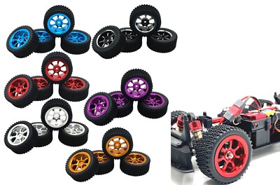 4x Metal Wheel Tires parts For RC Wltoys 1/12 124007 124008 124009 124016 124019
