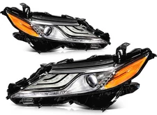 Full LED Headlights Assembly For Toyota Camry XLE XSE 2018-2020 Black Housing