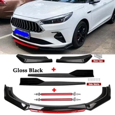 Front Bumper Lip Spoiler Splitter Rear Lip Side Skirt For Ford Fusion Mondeo