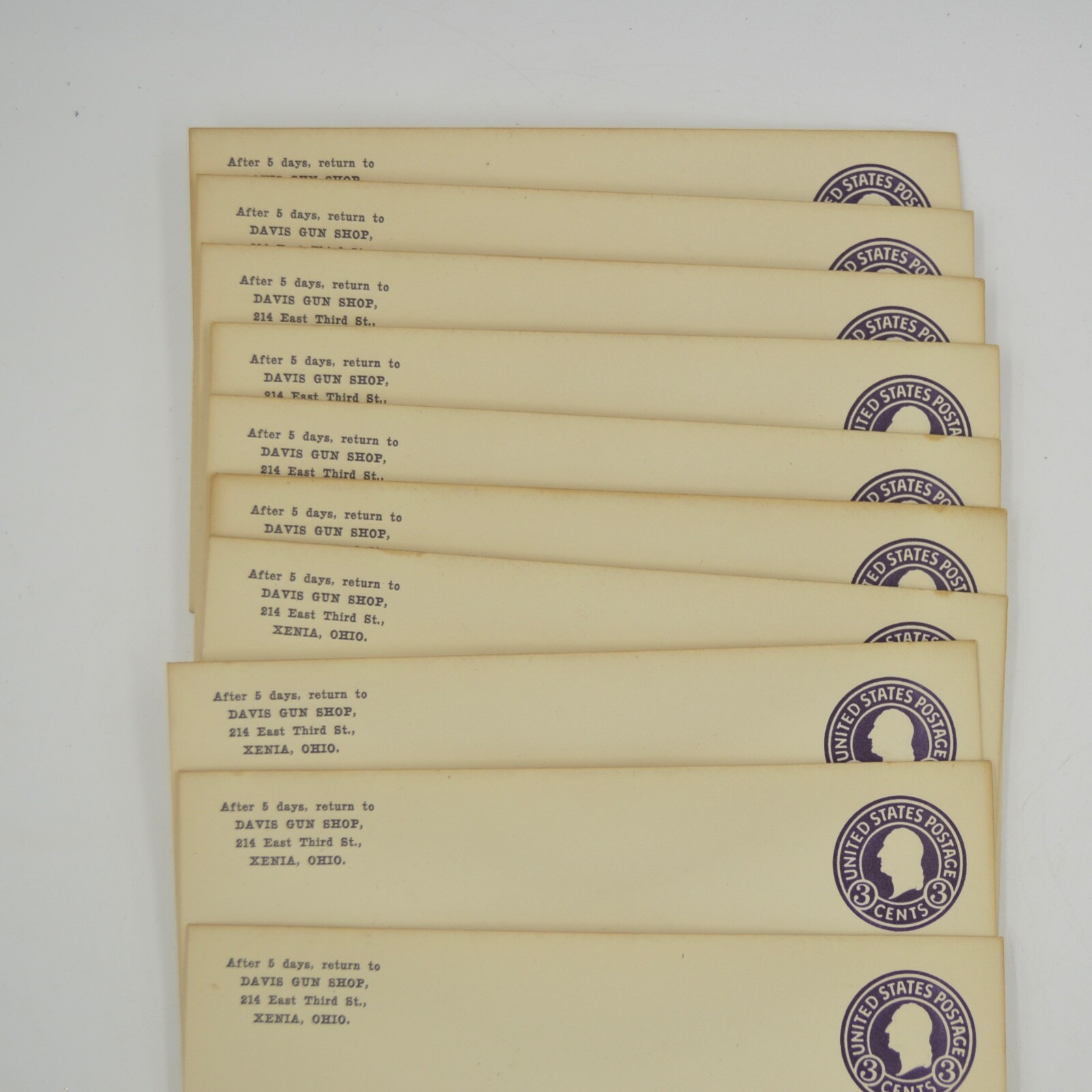 10-vintage-us-postage-unused-3-cent-embossed-stamp-envelopes-ebay