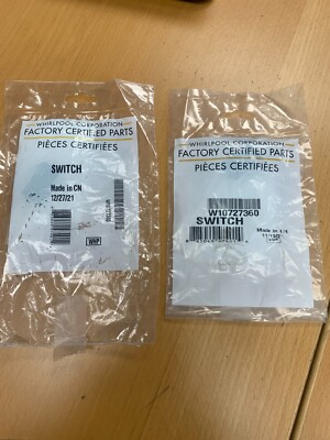 W10727360 SWITCH FOR WHIRLPOOL MICROWAVE. SET OF 2