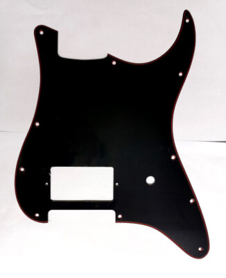 For US Fender Tom Delonge Stratocaster PICKGUARD Strat with PAF Humbucker, Black