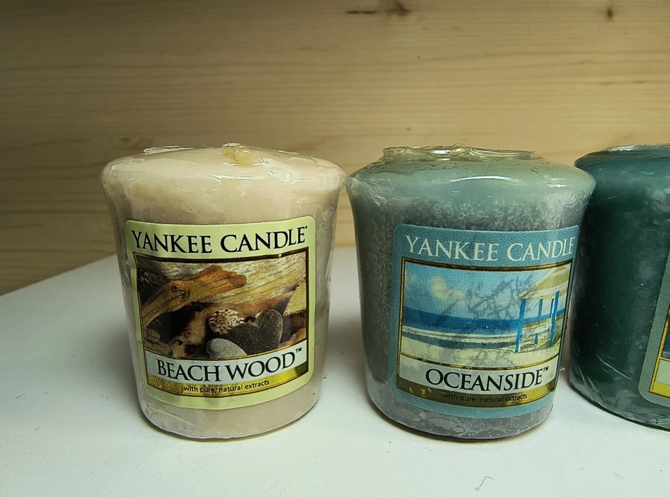 lot of (5) Yankee Candle votive Beachwood Ocean Side Ocean Water Drift Away x2 - Image 2 of 4