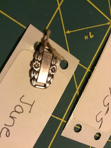 Sterling Silver WWII Forget-Me-Not  Bracelet charm  Link Jane