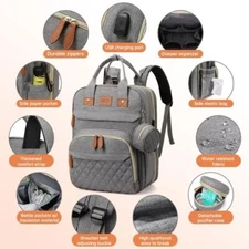 Debug 30L Dual Baby Diaper Bag Backpack - Gray