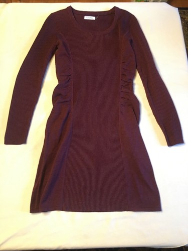 CALVIN KLEIN Small S Burgundy Maroon 